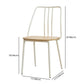 Contemporary Metal Dining Chair Slat Back Side Armless Chair for Kitchen Clearhalo ' kitchen&dining_furn' 'Dining Chairs' 'Dining Tables & Seating' 'dining_chair' 'furn' 'furn_dining_chair' 'Furniture' 'furniture_dining_chair' 'Kitchen & Dining Furniture' 'kitchen' 3827898