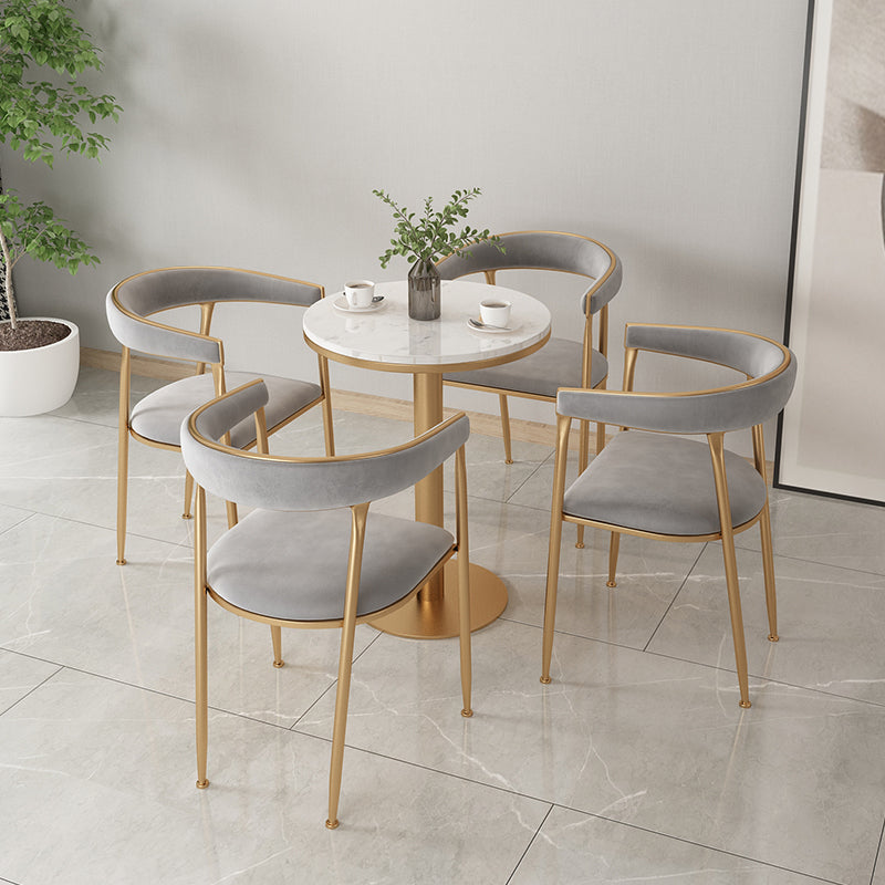 Flannelette Scandinavian Beauty Salon Arm Chair Open Matte Finish Dining Chair Clearhalo ' kitchen&dining_furn' 'Dining Chairs' 'Dining Tables & Seating' 'dining_chair' 'furn' 'furn_dining_chair' 'Furniture' 'furniture_dining_chair' 'Kitchen & Dining Furniture' 'kitchen' 3827902