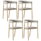 Flannelette Scandinavian Beauty Salon Arm Chair Open Matte Finish Dining Chair Grey 4 Piece Set Clearhalo ' kitchen&dining_furn' 'Dining Chairs' 'Dining Tables & Seating' 'dining_chair' 'furn' 'furn_dining_chair' 'Furniture' 'furniture_dining_chair' 'Kitchen & Dining Furniture' 'kitchen' 3827909