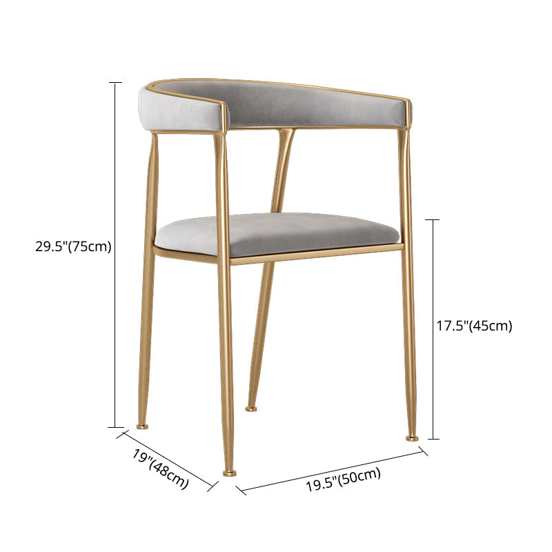 Flannelette Scandinavian Beauty Salon Arm Chair Open Matte Finish Dining Chair Clearhalo ' kitchen&dining_furn' 'Dining Chairs' 'Dining Tables & Seating' 'dining_chair' 'furn' 'furn_dining_chair' 'Furniture' 'furniture_dining_chair' 'Kitchen & Dining Furniture' 'kitchen' 3827918