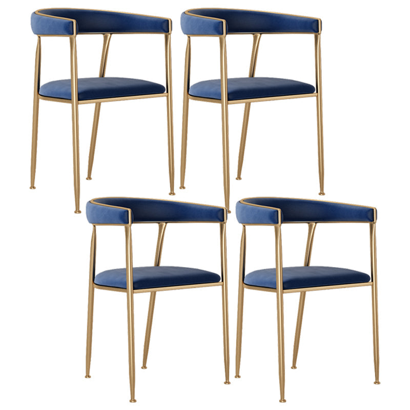 Flannelette Scandinavian Beauty Salon Arm Chair Open Matte Finish Dining Chair Blue 4 Piece Set Clearhalo ' kitchen&dining_furn' 'Dining Chairs' 'Dining Tables & Seating' 'dining_chair' 'furn' 'furn_dining_chair' 'Furniture' 'furniture_dining_chair' 'Kitchen & Dining Furniture' 'kitchen' 3827920