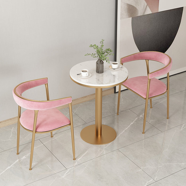 Flannelette Scandinavian Beauty Salon Arm Chair Open Matte Finish Dining Chair Clearhalo ' kitchen&dining_furn' 'Dining Chairs' 'Dining Tables & Seating' 'dining_chair' 'furn' 'furn_dining_chair' 'Furniture' 'furniture_dining_chair' 'Kitchen & Dining Furniture' 'kitchen' 3827921