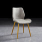 Modern Upholstered Armless Dining Chairs Wingback Side Chairs with Metal Legs Light Gray 1 Piece Yellow Clearhalo ' kitchen&dining_furn' 'Dining Chairs' 'Dining Tables & Seating' 'dining_chair' 'furn' 'furn_dining_chair' 'Furniture' 'furniture_dining_chair' 'Kitchen & Dining Furniture' 'kitchen' 3828006
