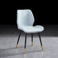 Modern Upholstered Armless Dining Chairs Wingback Side Chairs with Metal Legs Light Blue 1 Piece Brass Gold Clearhalo ' kitchen&dining_furn' 'Dining Chairs' 'Dining Tables & Seating' 'dining_chair' 'furn' 'furn_dining_chair' 'Furniture' 'furniture_dining_chair' 'Kitchen & Dining Furniture' 'kitchen' 3828028