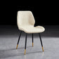 Modern Upholstered Armless Dining Chairs Wingback Side Chairs with Metal Legs Off-White 1 Piece Brass Gold Clearhalo ' kitchen&dining_furn' 'Dining Chairs' 'Dining Tables & Seating' 'dining_chair' 'furn' 'furn_dining_chair' 'Furniture' 'furniture_dining_chair' 'Kitchen & Dining Furniture' 'kitchen' 3828031