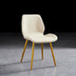Modern Upholstered Armless Dining Chairs Wingback Side Chairs with Metal Legs Off-White 1 Piece Yellow Clearhalo ' kitchen&dining_furn' 'Dining Chairs' 'Dining Tables & Seating' 'dining_chair' 'furn' 'furn_dining_chair' 'Furniture' 'furniture_dining_chair' 'Kitchen & Dining Furniture' 'kitchen' 3828034