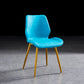 Modern Upholstered Armless Dining Chairs Wingback Side Chairs with Metal Legs Blue 1 Piece Yellow Clearhalo ' kitchen&dining_furn' 'Dining Chairs' 'Dining Tables & Seating' 'dining_chair' 'furn' 'furn_dining_chair' 'Furniture' 'furniture_dining_chair' 'Kitchen & Dining Furniture' 'kitchen' 3828037