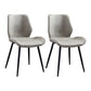 Modern Upholstered Armless Dining Chairs Wingback Side Chairs with Metal Legs Light Gray 2 Piece Set Black Clearhalo ' kitchen&dining_furn' 'Dining Chairs' 'Dining Tables & Seating' 'dining_chair' 'furn' 'furn_dining_chair' 'Furniture' 'furniture_dining_chair' 'Kitchen & Dining Furniture' 'kitchen' 3828041