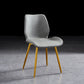 Modern Upholstered Armless Dining Chairs Wingback Side Chairs with Metal Legs Dark Gray 1 Piece Yellow Clearhalo ' kitchen&dining_furn' 'Dining Chairs' 'Dining Tables & Seating' 'dining_chair' 'furn' 'furn_dining_chair' 'Furniture' 'furniture_dining_chair' 'Kitchen & Dining Furniture' 'kitchen' 3828043