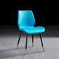 Modern Upholstered Armless Dining Chairs Wingback Side Chairs with Metal Legs Blue 1 Piece Brass Gold Clearhalo ' kitchen&dining_furn' 'Dining Chairs' 'Dining Tables & Seating' 'dining_chair' 'furn' 'furn_dining_chair' 'Furniture' 'furniture_dining_chair' 'Kitchen & Dining Furniture' 'kitchen' 3828052