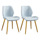 Modern Upholstered Armless Dining Chairs Wingback Side Chairs with Metal Legs Light Blue 2 Piece Set Yellow Clearhalo ' kitchen&dining_furn' 'Dining Chairs' 'Dining Tables & Seating' 'dining_chair' 'furn' 'furn_dining_chair' 'Furniture' 'furniture_dining_chair' 'Kitchen & Dining Furniture' 'kitchen' 3828062