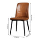 Scandinavian Style Leather Dining Chairs Solid Back Chair and 4 Black Finish Legs for Home Clearhalo ' kitchen&dining_furn' 'Dining Chairs' 'Dining Tables & Seating' 'dining_chair' 'furn' 'furn_dining_chair' 'Furniture' 'furniture_dining_chair' 'Kitchen & Dining Furniture' 'kitchen' 3828102