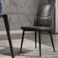 Scandinavian Style Leather Dining Chairs Solid Back Chair and 4 Black Finish Legs for Home Clearhalo ' kitchen&dining_furn' 'Dining Chairs' 'Dining Tables & Seating' 'dining_chair' 'furn' 'furn_dining_chair' 'Furniture' 'furniture_dining_chair' 'Kitchen & Dining Furniture' 'kitchen' 3828103