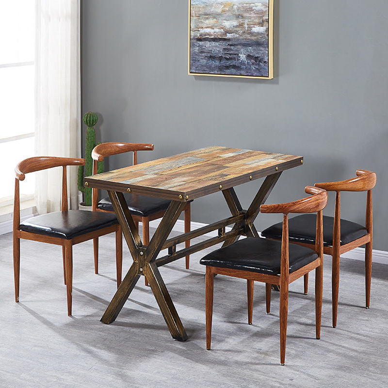 Contemporary Home Side Chair Open Back Metal Dining Room Chair Upholstered Clearhalo ' kitchen&dining_furn' 'Dining Chairs' 'Dining Tables & Seating' 'dining_chair' 'furn' 'furn_dining_chair' 'Furniture' 'furniture_dining_chair' 'Kitchen & Dining Furniture' 'kitchen' 3828110