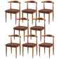 Contemporary Home Side Chair Open Back Metal Dining Room Chair Upholstered Brown 8 Piece Set Clearhalo ' kitchen&dining_furn' 'Dining Chairs' 'Dining Tables & Seating' 'dining_chair' 'furn' 'furn_dining_chair' 'Furniture' 'furniture_dining_chair' 'Kitchen & Dining Furniture' 'kitchen' 3828116