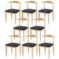Contemporary Home Side Chair Open Back Metal Dining Room Chair Upholstered Black 8 Piece Set Clearhalo ' kitchen&dining_furn' 'Dining Chairs' 'Dining Tables & Seating' 'dining_chair' 'furn' 'furn_dining_chair' 'Furniture' 'furniture_dining_chair' 'Kitchen & Dining Furniture' 'kitchen' 3828119