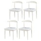 Contemporary Home Side Chair Open Back Metal Dining Room Chair Upholstered White 4 Piece Set Clearhalo ' kitchen&dining_furn' 'Dining Chairs' 'Dining Tables & Seating' 'dining_chair' 'furn' 'furn_dining_chair' 'Furniture' 'furniture_dining_chair' 'Kitchen & Dining Furniture' 'kitchen' 3828122