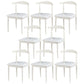 Contemporary Home Side Chair Open Back Metal Dining Room Chair Upholstered White 8 Piece Set Clearhalo ' kitchen&dining_furn' 'Dining Chairs' 'Dining Tables & Seating' 'dining_chair' 'furn' 'furn_dining_chair' 'Furniture' 'furniture_dining_chair' 'Kitchen & Dining Furniture' 'kitchen' 3828123