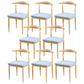 Contemporary Home Side Chair Open Back Metal Dining Room Chair Upholstered Blue 8 Piece Set Clearhalo ' kitchen&dining_furn' 'Dining Chairs' 'Dining Tables & Seating' 'dining_chair' 'furn' 'furn_dining_chair' 'Furniture' 'furniture_dining_chair' 'Kitchen & Dining Furniture' 'kitchen' 3828129