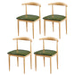 Contemporary Home Side Chair Open Back Metal Dining Room Chair Upholstered Green 4 Piece Set Clearhalo ' kitchen&dining_furn' 'Dining Chairs' 'Dining Tables & Seating' 'dining_chair' 'furn' 'furn_dining_chair' 'Furniture' 'furniture_dining_chair' 'Kitchen & Dining Furniture' 'kitchen' 3828130