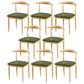 Contemporary Home Side Chair Open Back Metal Dining Room Chair Upholstered Green 8 Piece Set Clearhalo ' kitchen&dining_furn' 'Dining Chairs' 'Dining Tables & Seating' 'dining_chair' 'furn' 'furn_dining_chair' 'Furniture' 'furniture_dining_chair' 'Kitchen & Dining Furniture' 'kitchen' 3828131