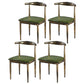 Contemporary Home Side Chair Open Back Metal Dining Room Chair Upholstered Blackish Green 4 Piece Set Clearhalo ' kitchen&dining_furn' 'Dining Chairs' 'Dining Tables & Seating' 'dining_chair' 'furn' 'furn_dining_chair' 'Furniture' 'furniture_dining_chair' 'Kitchen & Dining Furniture' 'kitchen' 3828136