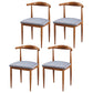 Contemporary Home Side Chair Open Back Metal Dining Room Chair Upholstered Grey 4 Piece Set Clearhalo ' kitchen&dining_furn' 'Dining Chairs' 'Dining Tables & Seating' 'dining_chair' 'furn' 'furn_dining_chair' 'Furniture' 'furniture_dining_chair' 'Kitchen & Dining Furniture' 'kitchen' 3828138