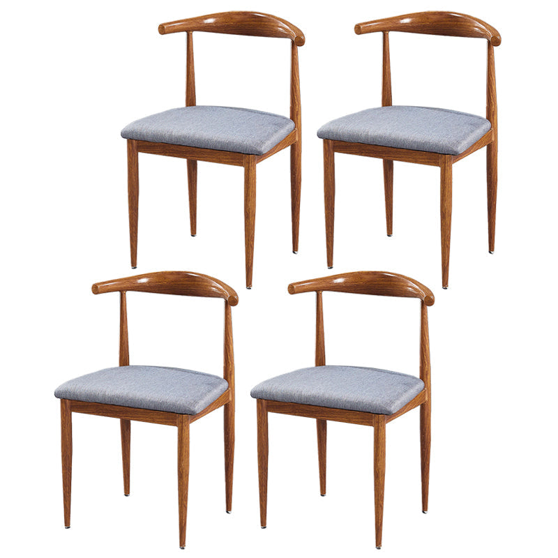 Contemporary Home Side Chair Open Back Metal Dining Room Chair Upholstered Grey 4 Piece Set Clearhalo ' kitchen&dining_furn' 'Dining Chairs' 'Dining Tables & Seating' 'dining_chair' 'furn' 'furn_dining_chair' 'Furniture' 'furniture_dining_chair' 'Kitchen & Dining Furniture' 'kitchen' 3828138