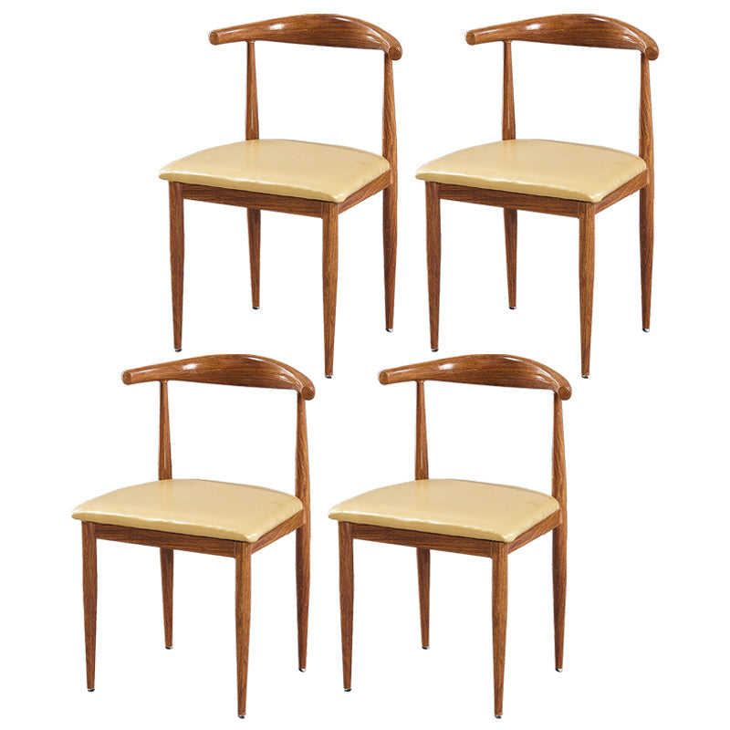 Contemporary Home Side Chair Open Back Metal Dining Room Chair Upholstered Ginger 4 Piece Set Clearhalo ' kitchen&dining_furn' 'Dining Chairs' 'Dining Tables & Seating' 'dining_chair' 'furn' 'furn_dining_chair' 'Furniture' 'furniture_dining_chair' 'Kitchen & Dining Furniture' 'kitchen' 3828140