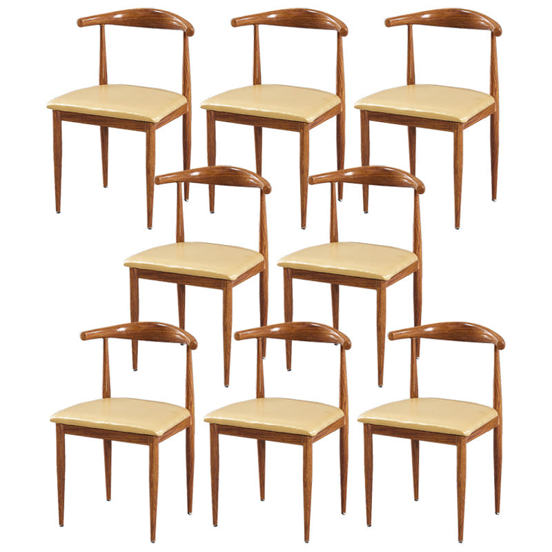 Contemporary Home Side Chair Open Back Metal Dining Room Chair Upholstered Ginger 8 Piece Set Clearhalo ' kitchen&dining_furn' 'Dining Chairs' 'Dining Tables & Seating' 'dining_chair' 'furn' 'furn_dining_chair' 'Furniture' 'furniture_dining_chair' 'Kitchen & Dining Furniture' 'kitchen' 3828141