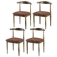 Contemporary Home Side Chair Open Back Metal Dining Room Chair Upholstered Dark Brown 4 Piece Set Clearhalo ' kitchen&dining_furn' 'Dining Chairs' 'Dining Tables & Seating' 'dining_chair' 'furn' 'furn_dining_chair' 'Furniture' 'furniture_dining_chair' 'Kitchen & Dining Furniture' 'kitchen' 3828142