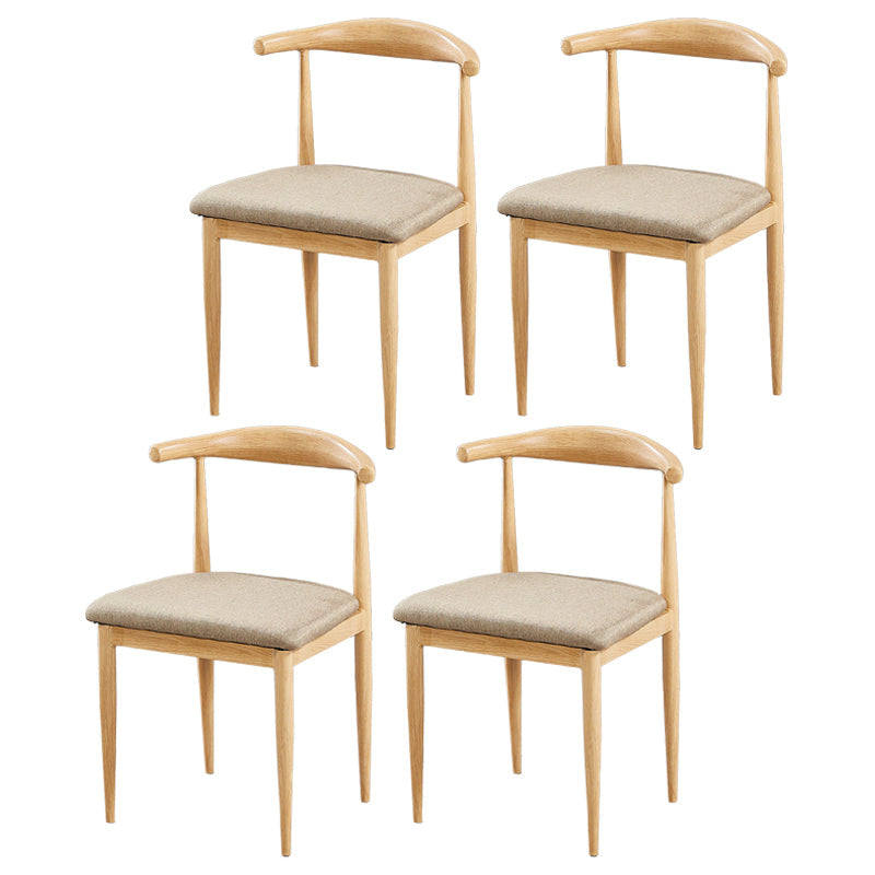 Contemporary Home Side Chair Open Back Metal Dining Room Chair Upholstered Coffee 4 Piece Set Clearhalo ' kitchen&dining_furn' 'Dining Chairs' 'Dining Tables & Seating' 'dining_chair' 'furn' 'furn_dining_chair' 'Furniture' 'furniture_dining_chair' 'Kitchen & Dining Furniture' 'kitchen' 3828144