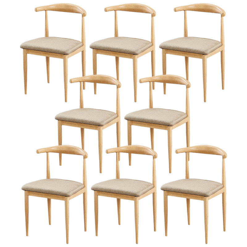 Contemporary Home Side Chair Open Back Metal Dining Room Chair Upholstered Coffee 8 Piece Set Clearhalo ' kitchen&dining_furn' 'Dining Chairs' 'Dining Tables & Seating' 'dining_chair' 'furn' 'furn_dining_chair' 'Furniture' 'furniture_dining_chair' 'Kitchen & Dining Furniture' 'kitchen' 3828145