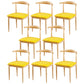 Contemporary Home Side Chair Open Back Metal Dining Room Chair Upholstered Yellow 8 Piece Set Clearhalo ' kitchen&dining_furn' 'Dining Chairs' 'Dining Tables & Seating' 'dining_chair' 'furn' 'furn_dining_chair' 'Furniture' 'furniture_dining_chair' 'Kitchen & Dining Furniture' 'kitchen' 3828153