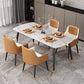 Sintered Stone Modern Style Dining Table White Rectangle Table with 4 Legs Clearhalo ' dining_table' 'Dining Tables & Seating' 'Dining Tables' 'furn' 'furn_dining_table' 'Furniture' 'furniture_dining_table' 'Kitchen & Dining Furniture' 'kitchen&dining_furn' 'kitchen' 'kitchen_dining_table' 3831303