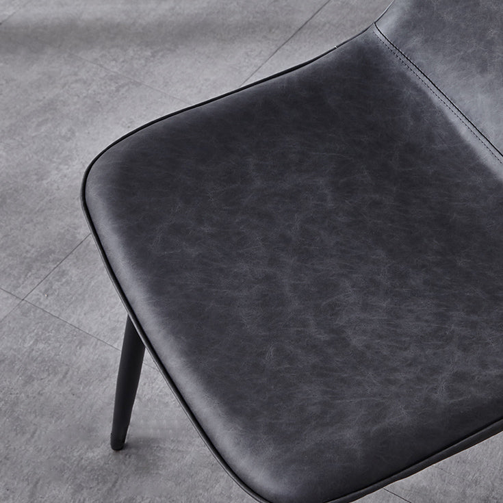 Modern Style Faux Leather Chairs Solid Back Dining Armless Chair for Home Use Clearhalo ' kitchen&dining_furn' 'Dining Chairs' 'Dining Tables & Seating' 'dining_chair' 'furn' 'furn_dining_chair' 'Furniture' 'furniture_dining_chair' 'Kitchen & Dining Furniture' 'kitchen' 3834996