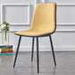 Modern Style Faux Leather Chairs Solid Back Dining Armless Chair for Home Use Light Yellow 1 Piece Clearhalo ' kitchen&dining_furn' 'Dining Chairs' 'Dining Tables & Seating' 'dining_chair' 'furn' 'furn_dining_chair' 'Furniture' 'furniture_dining_chair' 'Kitchen & Dining Furniture' 'kitchen' 3835019