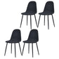 Modern Style Faux Leather Chairs Solid Back Dining Armless Chair for Home Use Antique Black 4 Piece Set Clearhalo ' kitchen&dining_furn' 'Dining Chairs' 'Dining Tables & Seating' 'dining_chair' 'furn' 'furn_dining_chair' 'Furniture' 'furniture_dining_chair' 'Kitchen & Dining Furniture' 'kitchen' 3835030