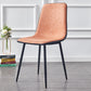 Modern Style Faux Leather Chairs Solid Back Dining Armless Chair for Home Use Orange 1 Piece Clearhalo ' kitchen&dining_furn' 'Dining Chairs' 'Dining Tables & Seating' 'dining_chair' 'furn' 'furn_dining_chair' 'Furniture' 'furniture_dining_chair' 'Kitchen & Dining Furniture' 'kitchen' 3835061