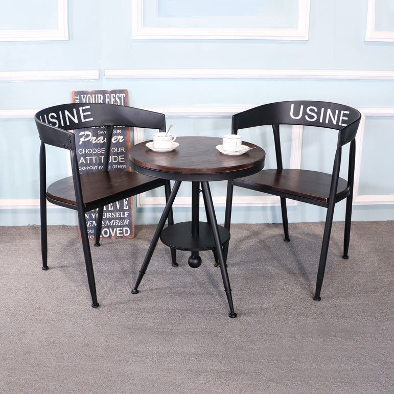 Industrial Dining Chair 21'' Wide Open Back Dining Side Chair with Metal Legs for Home Use Clearhalo ' kitchen&dining_furn' 'Dining Chairs' 'Dining Tables & Seating' 'dining_chair' 'furn' 'furn_dining_chair' 'Furniture' 'furniture_dining_chair' 'Kitchen & Dining Furniture' 'kitchen' 3835073