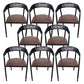 Industrial Dining Chair 21'' Wide Open Back Dining Side Chair with Metal Legs for Home Use Black Upholstered 8 Piece Set Clearhalo ' kitchen&dining_furn' 'Dining Chairs' 'Dining Tables & Seating' 'dining_chair' 'furn' 'furn_dining_chair' 'Furniture' 'furniture_dining_chair' 'Kitchen & Dining Furniture' 'kitchen' 3835079