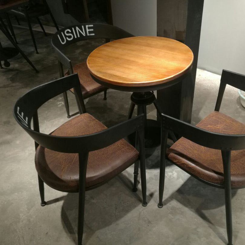 Industrial Dining Chair 21'' Wide Open Back Dining Side Chair with Metal Legs for Home Use Clearhalo ' kitchen&dining_furn' 'Dining Chairs' 'Dining Tables & Seating' 'dining_chair' 'furn' 'furn_dining_chair' 'Furniture' 'furniture_dining_chair' 'Kitchen & Dining Furniture' 'kitchen' 3835085