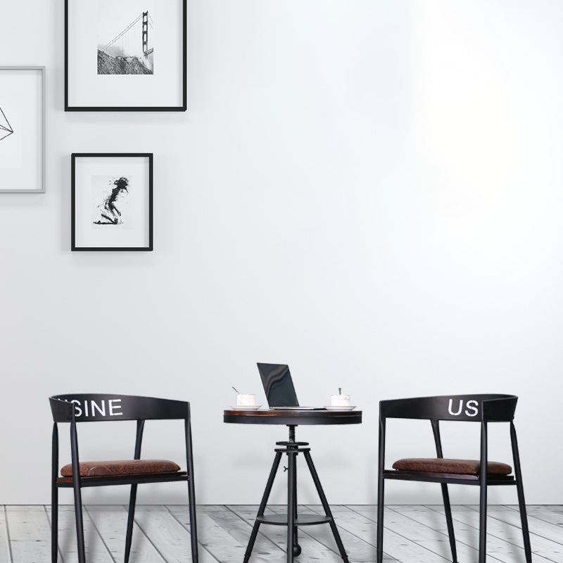 Industrial Dining Chair 21'' Wide Open Back Dining Side Chair with Metal Legs for Home Use Clearhalo ' kitchen&dining_furn' 'Dining Chairs' 'Dining Tables & Seating' 'dining_chair' 'furn' 'furn_dining_chair' 'Furniture' 'furniture_dining_chair' 'Kitchen & Dining Furniture' 'kitchen' 3835088