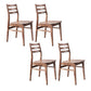 Contemporary 18'' Wide Wood Dining Side Chair Ladder Back Chair for Home Use Walnut 4 Piece Set Clearhalo ' kitchen&dining_furn' 'Dining Chairs' 'Dining Tables & Seating' 'dining_chair' 'furn' 'furn_dining_chair' 'Furniture' 'furniture_dining_chair' 'Kitchen & Dining Furniture' 'kitchen' 3835092