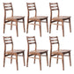 Contemporary 18'' Wide Wood Dining Side Chair Ladder Back Chair for Home Use Walnut 6 Piece Set Clearhalo ' kitchen&dining_furn' 'Dining Chairs' 'Dining Tables & Seating' 'dining_chair' 'furn' 'furn_dining_chair' 'Furniture' 'furniture_dining_chair' 'Kitchen & Dining Furniture' 'kitchen' 3835094