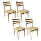 Contemporary 18'' Wide Wood Dining Side Chair Ladder Back Chair for Home Use Wood 4 Piece Set Clearhalo ' kitchen&dining_furn' 'Dining Chairs' 'Dining Tables & Seating' 'dining_chair' 'furn' 'furn_dining_chair' 'Furniture' 'furniture_dining_chair' 'Kitchen & Dining Furniture' 'kitchen' 3835097