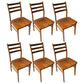 Contemporary 18'' Wide Wood Dining Side Chair Ladder Back Chair for Home Use Brown 6 Piece Set Clearhalo ' kitchen&dining_furn' 'Dining Chairs' 'Dining Tables & Seating' 'dining_chair' 'furn' 'furn_dining_chair' 'Furniture' 'furniture_dining_chair' 'Kitchen & Dining Furniture' 'kitchen' 3835106