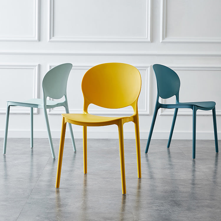 Plastic Contemporary Dining Room Chairs Matte Finish Open Back Dining Side Chairs Clearhalo ' kitchen&dining_furn' 'Dining Chairs' 'Dining Tables & Seating' 'dining_chair' 'furn' 'furn_dining_chair' 'Furniture' 'furniture_dining_chair' 'Kitchen & Dining Furniture' 'kitchen' 3835119