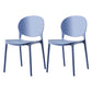 Plastic Contemporary Dining Room Chairs Matte Finish Open Back Dining Side Chairs Purple 2 Piece Set Clearhalo ' kitchen&dining_furn' 'Dining Chairs' 'Dining Tables & Seating' 'dining_chair' 'furn' 'furn_dining_chair' 'Furniture' 'furniture_dining_chair' 'Kitchen & Dining Furniture' 'kitchen' 3835122
