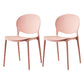 Plastic Contemporary Dining Room Chairs Matte Finish Open Back Dining Side Chairs Pink 2 Piece Set Clearhalo ' kitchen&dining_furn' 'Dining Chairs' 'Dining Tables & Seating' 'dining_chair' 'furn' 'furn_dining_chair' 'Furniture' 'furniture_dining_chair' 'Kitchen & Dining Furniture' 'kitchen' 3835128